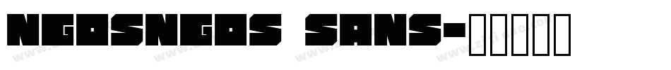 Ngosngos Sans字体转换